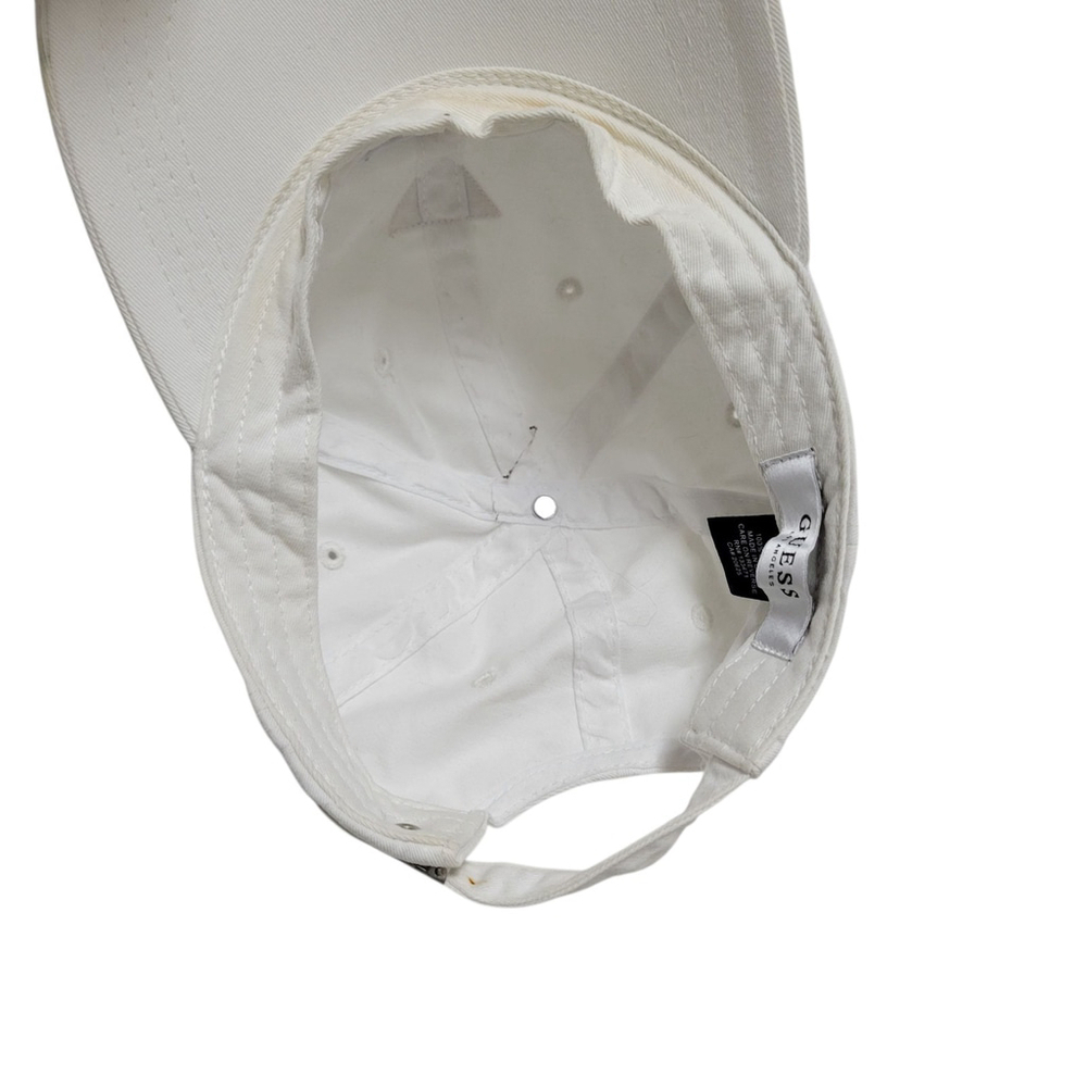 GUESS Women's Baseball Hat White 100% Cotton - Picture 8 of 10